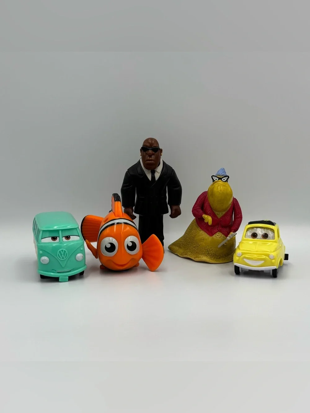 Y2K Disney Toy Lot Finding Nemo Mr Bubbles Monsters Inc Roz Cars Luigi Fillmore